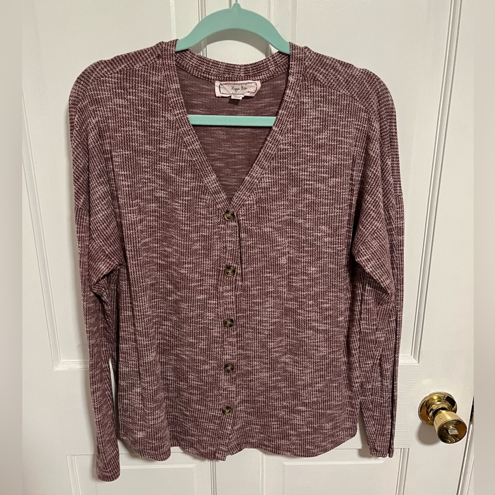 Pink/Purple Womens Sweater with Buttons